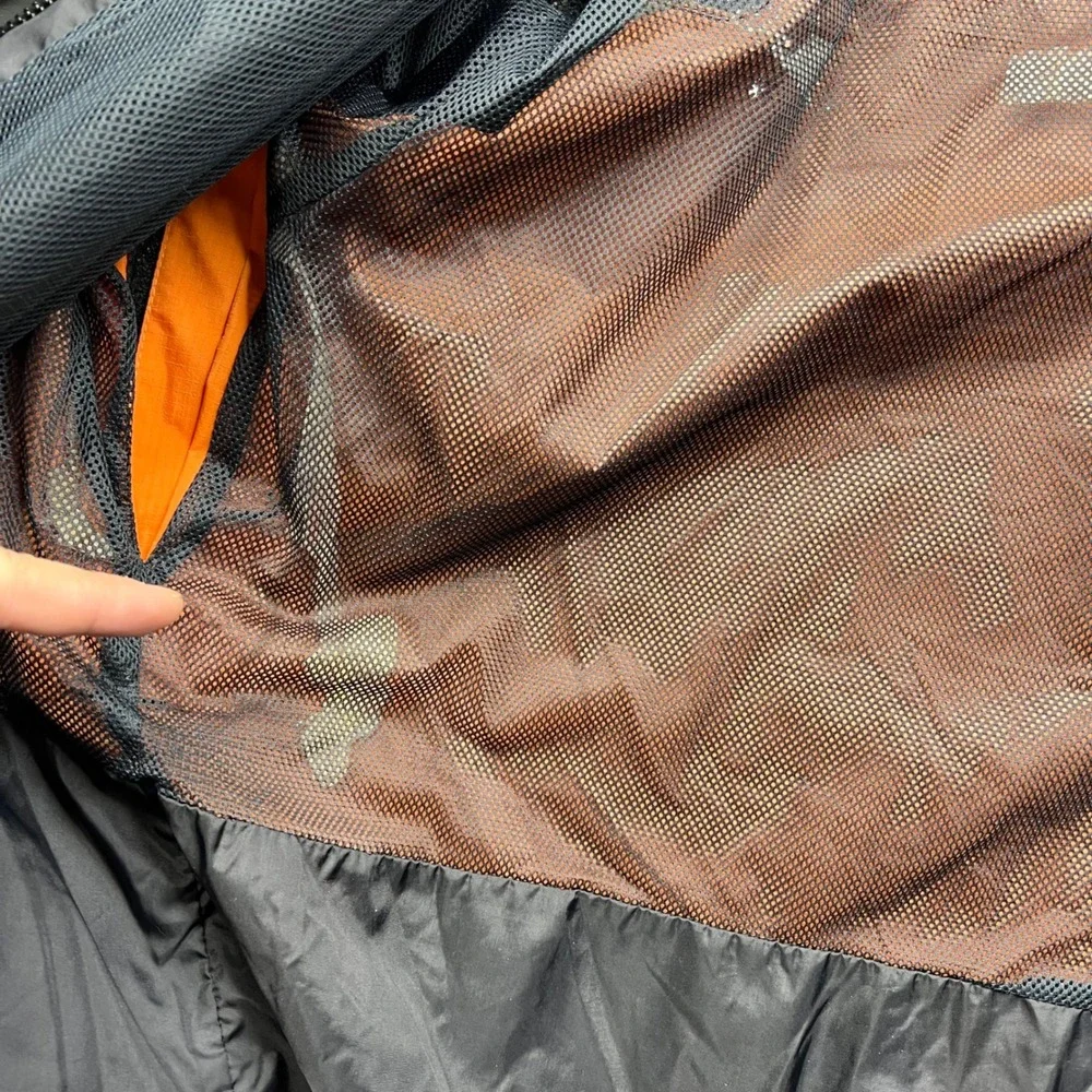 The North Face Jacket Mens XL Orange Black Grey Hooded Windbreaker - Picture 7 of 16